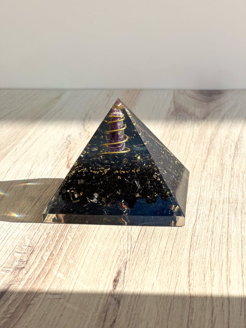 Black Tourmaline Orgonite Pyramids