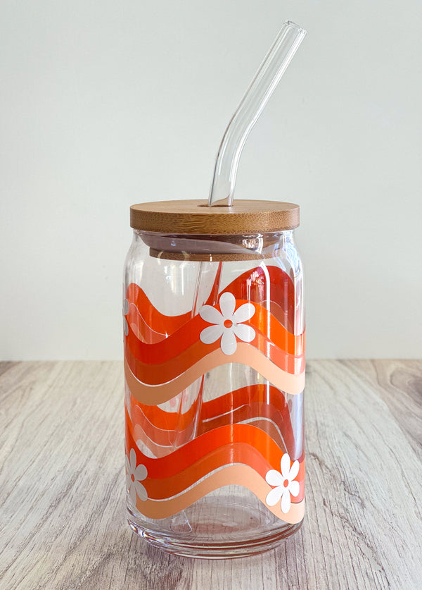 Summer Waves Glass Cup