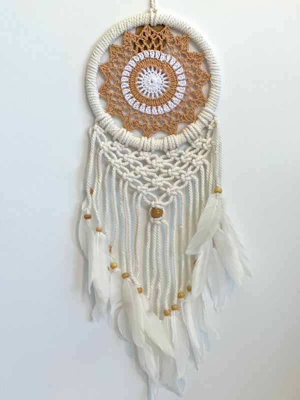 Pink Crochet Dream Catcher