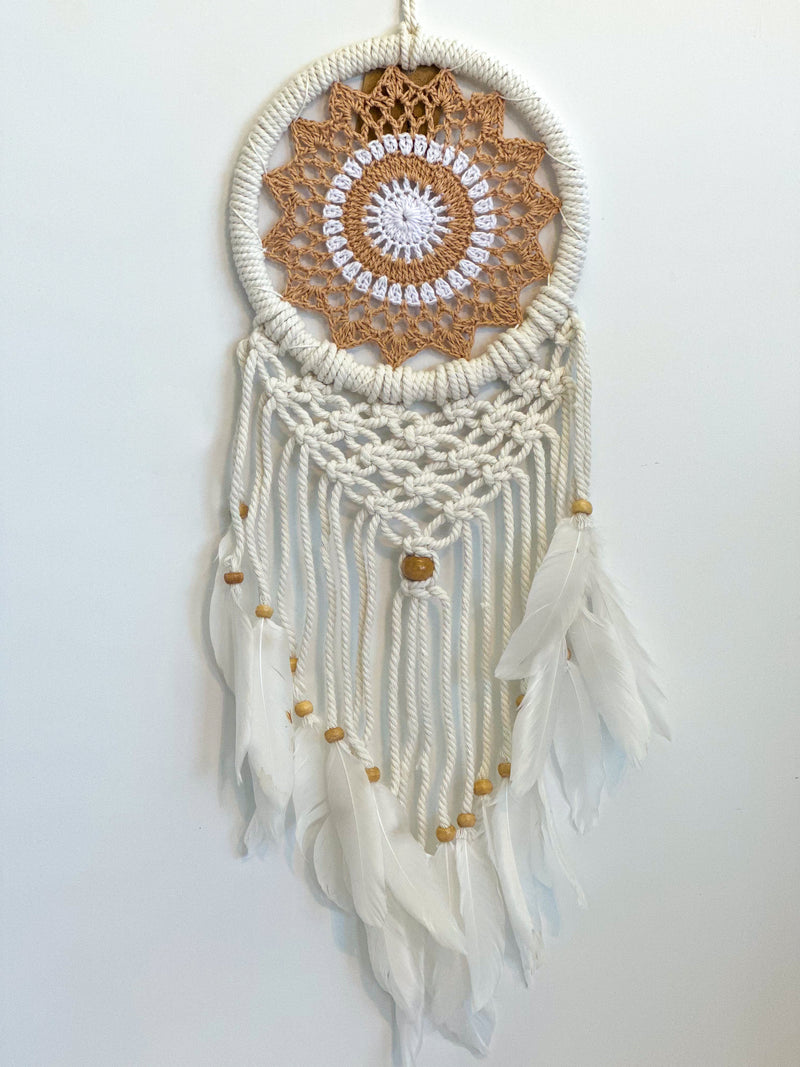 Pink Crochet Dream Catcher