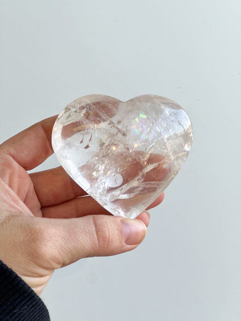 Clear Quartz Hearts