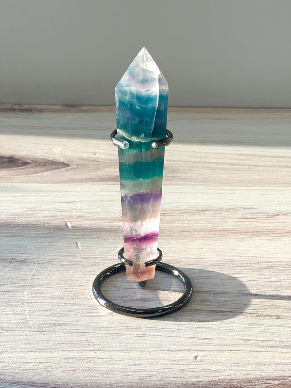 Fluorite Wand on Stand