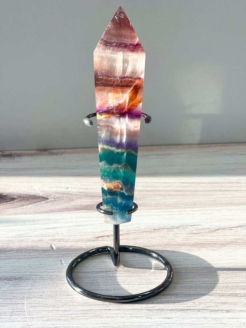 Fluorite Wand on Stand