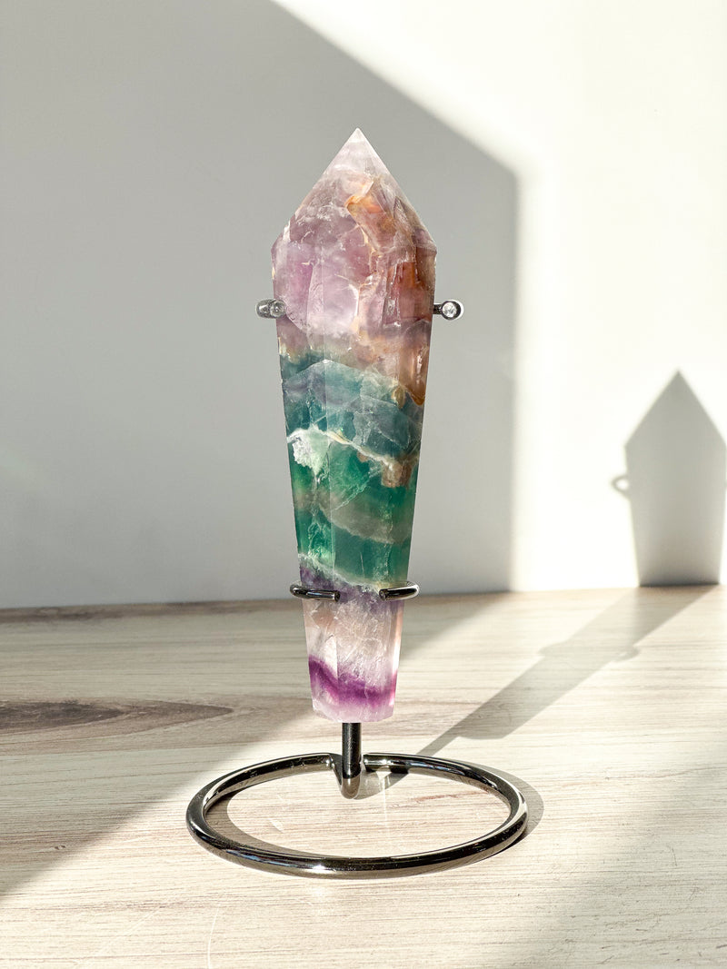 Fluorite Wand on Stand