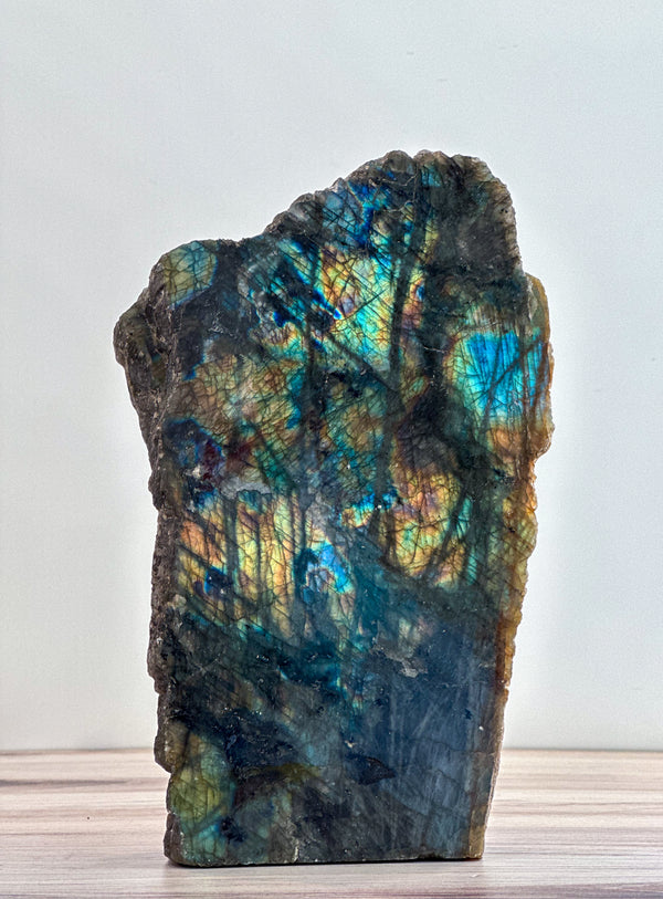 Labradorite Semi Polished Standing Slab 2k 3k